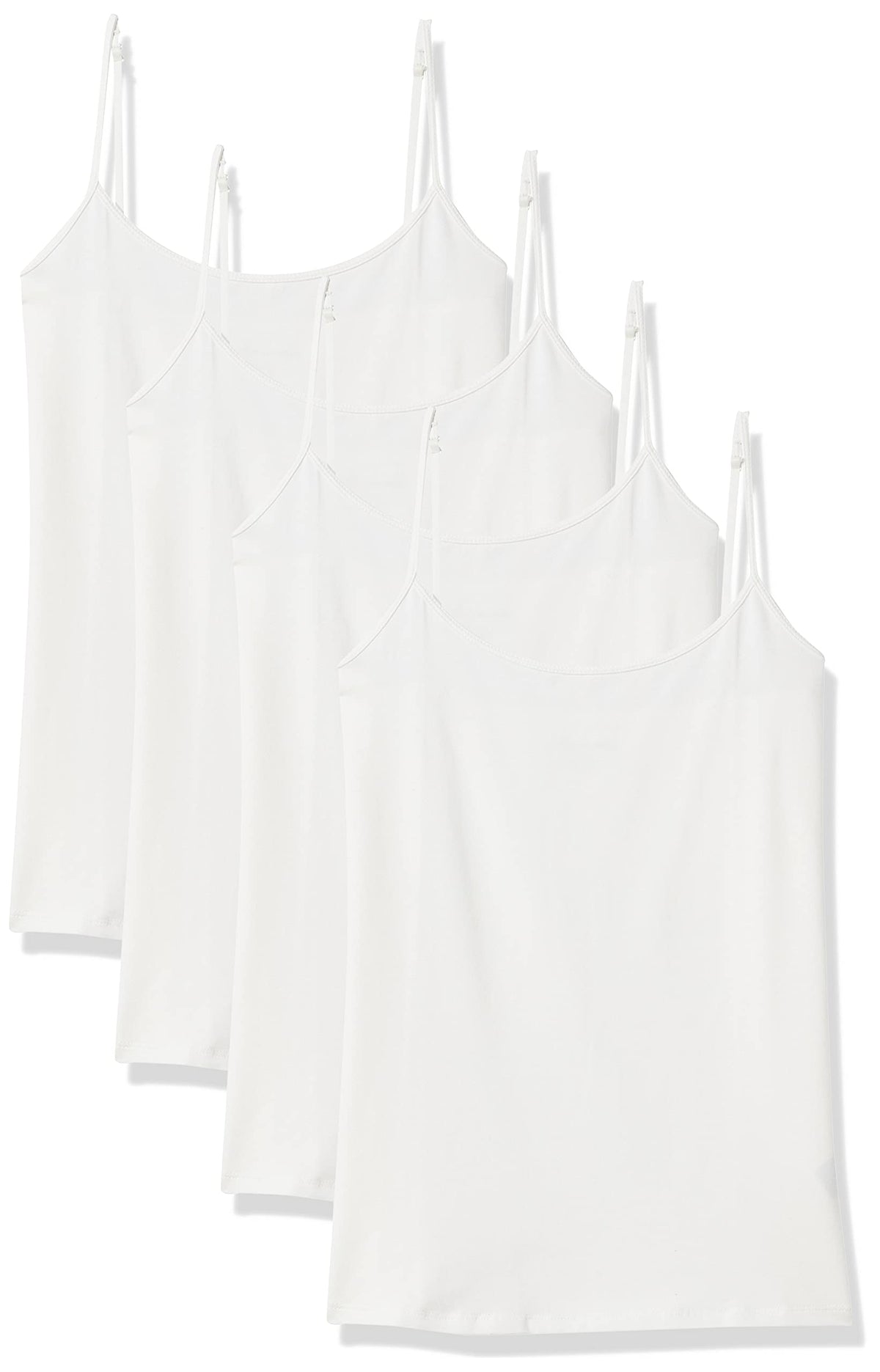Amazon Essentials Women's Slim-Fit Camisole for Layering and Everyday Wear, Pack of 4