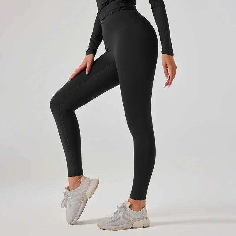 Solid Color Booty Pants Women's Butt Lifting Yoga Leggings Wholesale Seamless Set Yoga Suit Sport Leggings Women Fitness