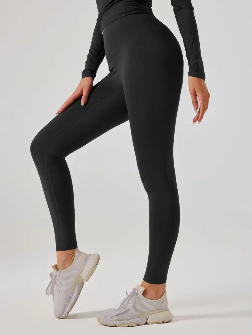 Solid Color Booty Pants Women's Butt Lifting Yoga Leggings Wholesale Seamless Set Yoga Suit Sport Leggings Women Fitness