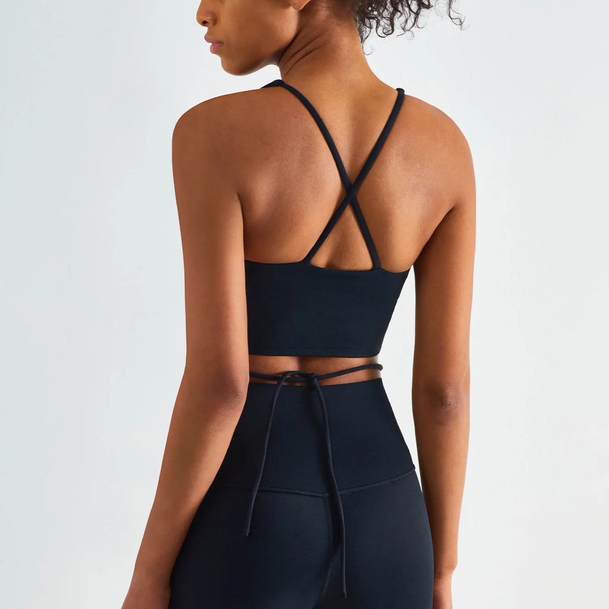 Wholesale High Quality Widened Hem Ropa Interior Deportiva Mujer Gym Outfit Cross Back Suspender Strappy Womens Sports Bras