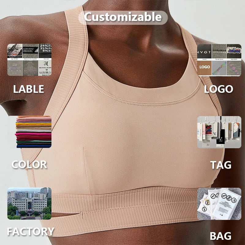 Brassière Sport Dos Nu Croisé Ajustable Femme | Yoga & Gym