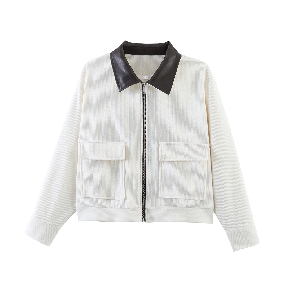 Veste décontractée rose SLTNX pour femme, coupe ample, style streetwear, avec fermeture éclair et poches, idéale pour la détente et le quotidien