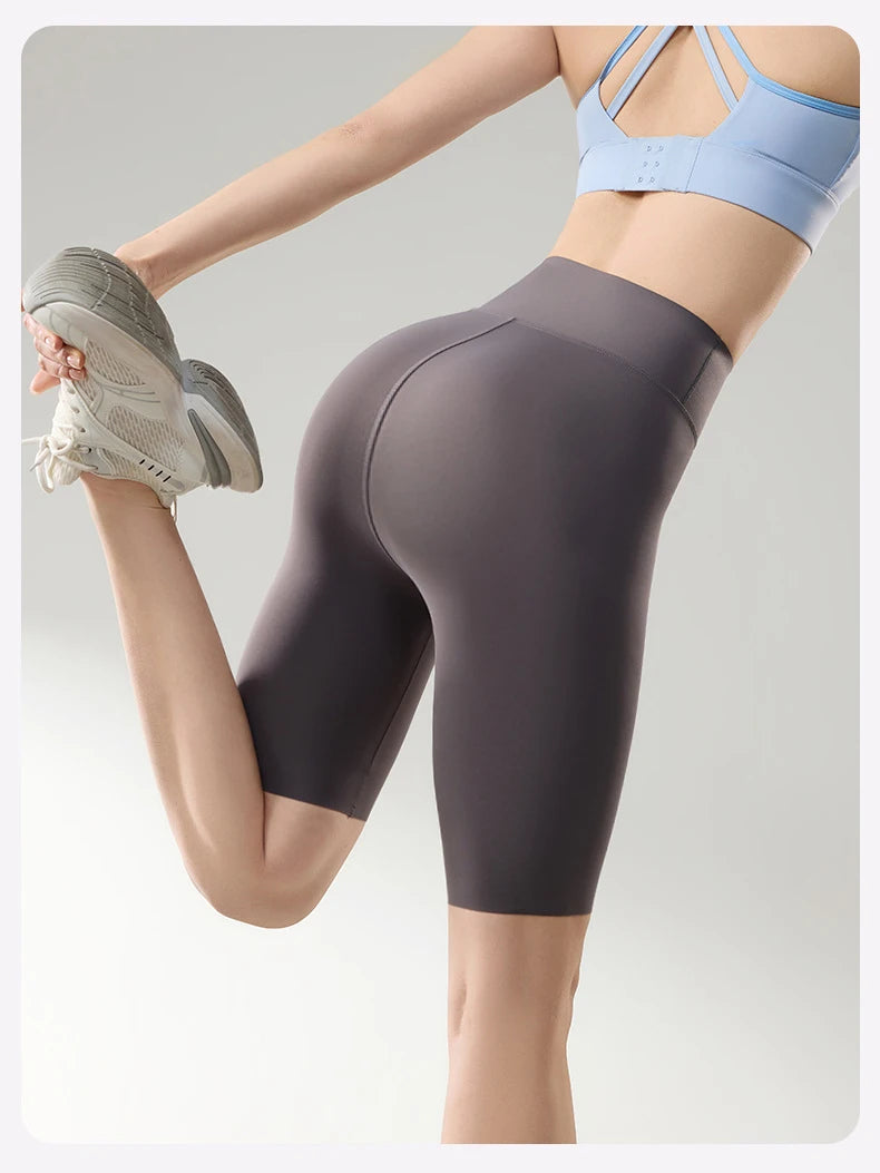 BIVIGAOS été mince crème solaire peau de requin cyclisme Shorts femmes Multi couleur Stretch serré mince Fitness vélo genou longueur Shorts