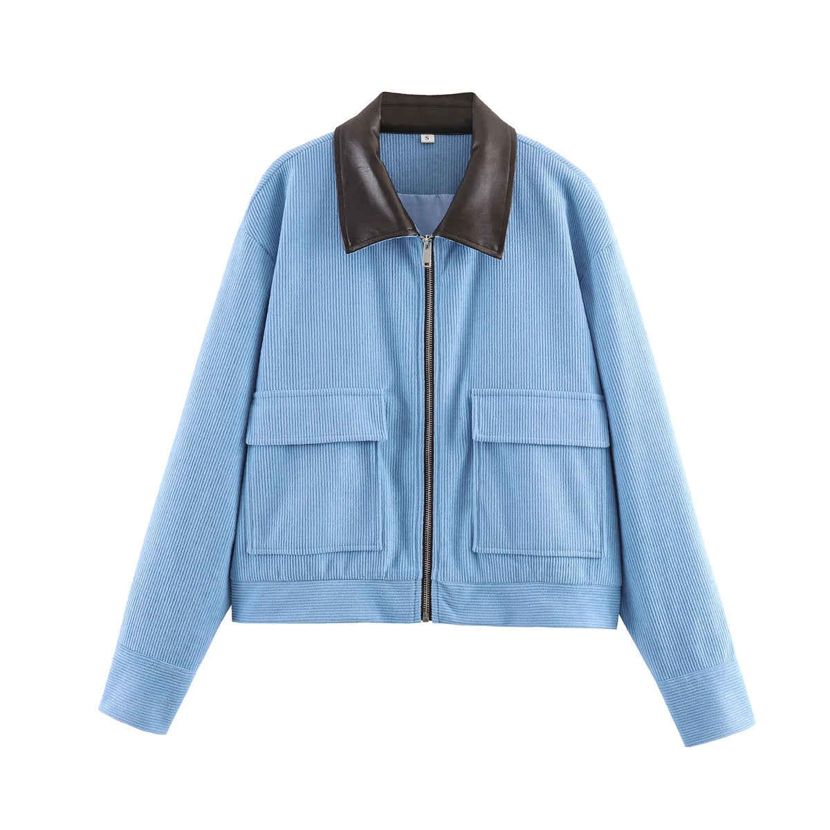 Veste décontractée rose SLTNX pour femme, coupe ample, style streetwear, avec fermeture éclair et poches, idéale pour la détente et le quotidien