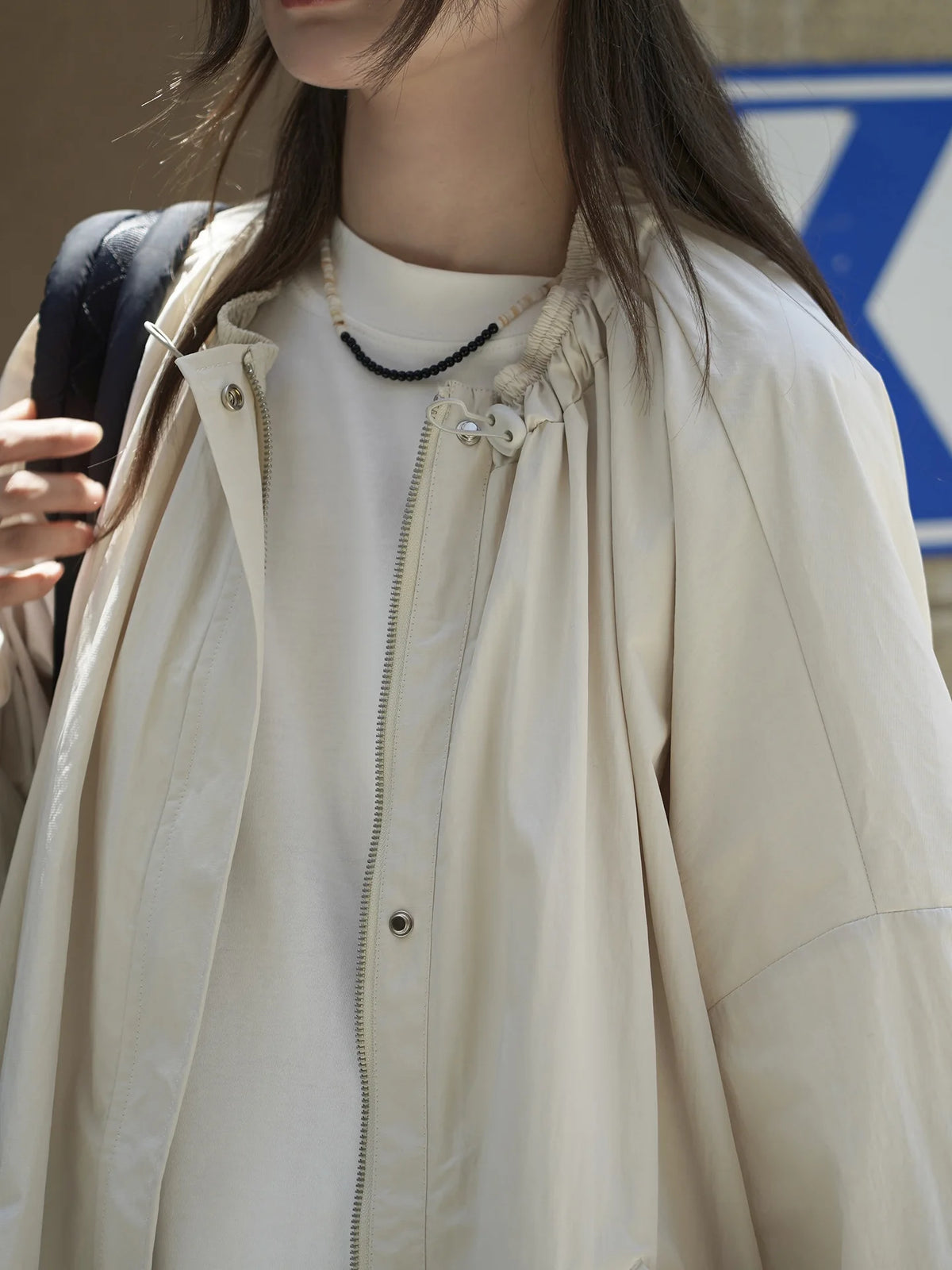 Veste à fermeture éclair pour Sports de plein air, coupe ample, coupe-vent, Trench-Coat décontracté pour femmes, automne