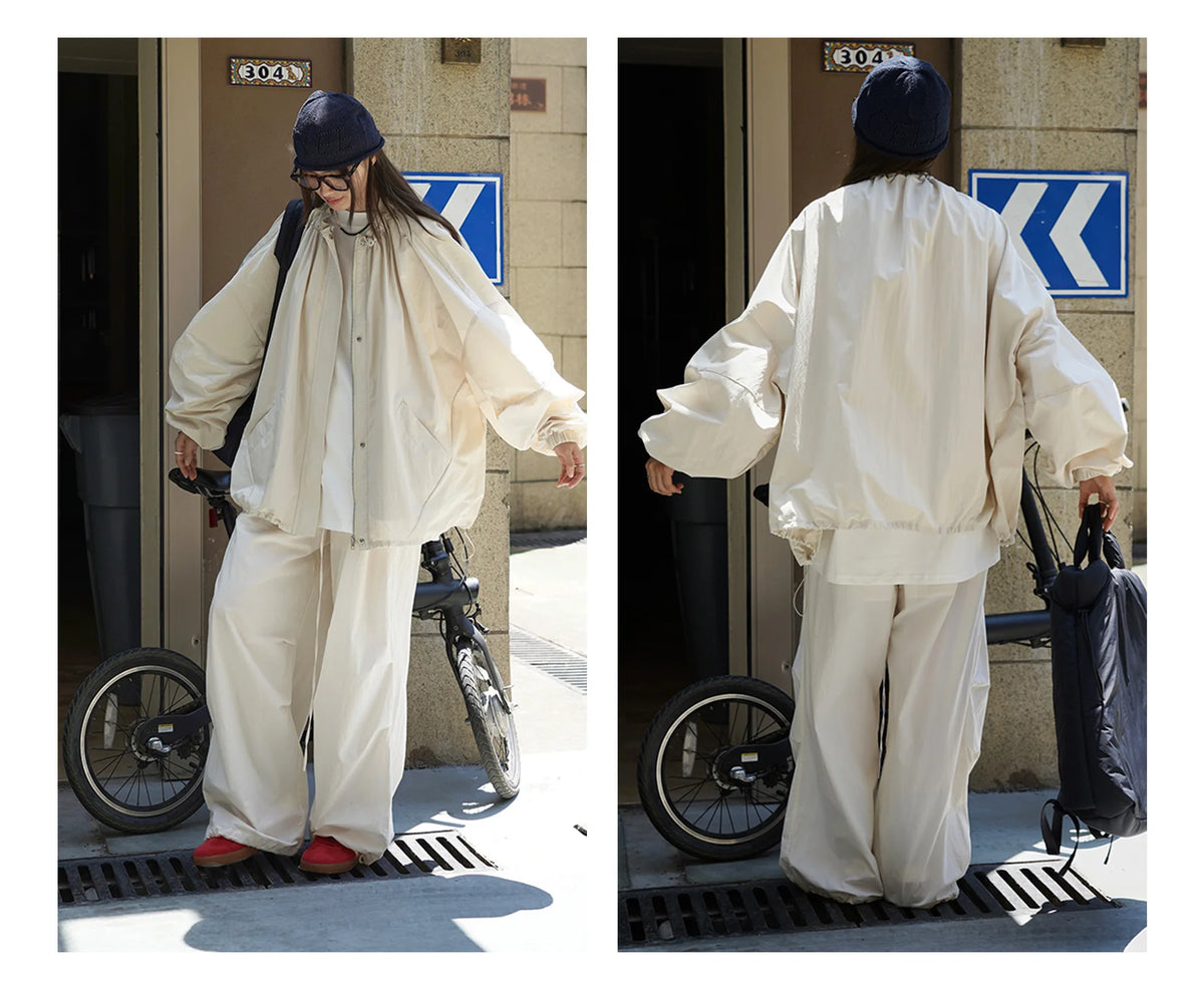 Veste à fermeture éclair pour Sports de plein air, coupe ample, coupe-vent, Trench-Coat décontracté pour femmes, automne