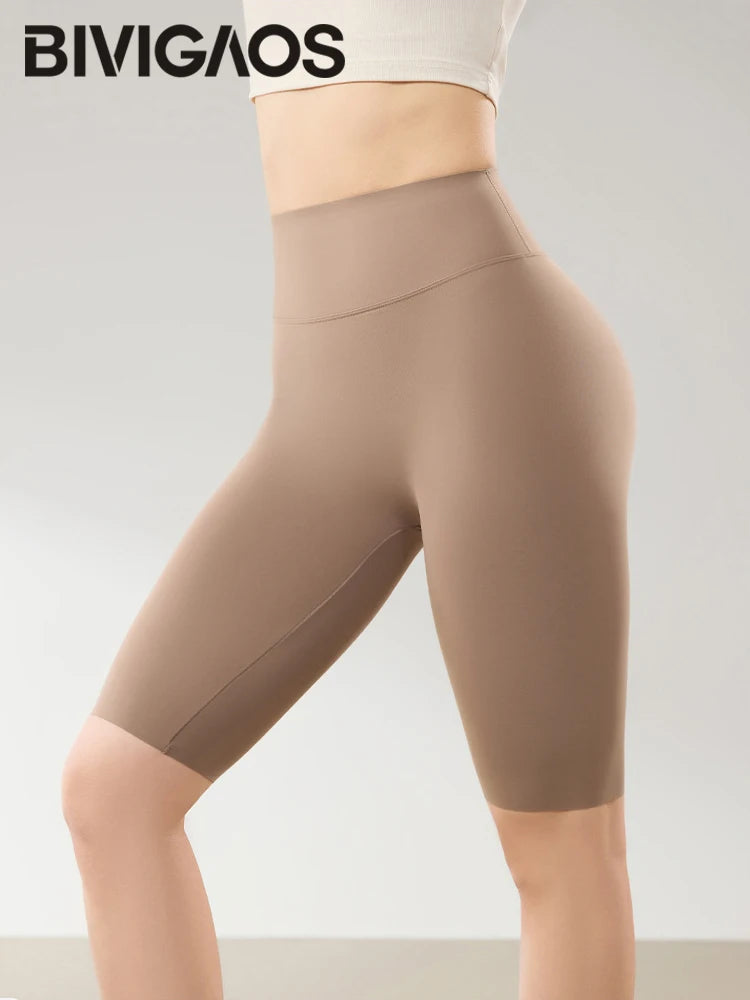 BIVIGAOS été mince crème solaire peau de requin cyclisme Shorts femmes Multi couleur Stretch serré mince Fitness vélo genou longueur Shorts