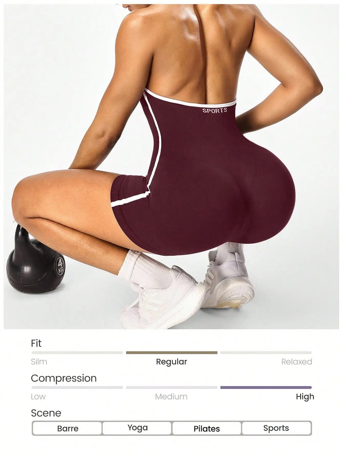 Combinaison de yoga à bandoulière avec design bloquant les couleurs, combinaison d'entraînement dos nu pour femme, vêtements d'extérieur pour le fitness transfrontalier et