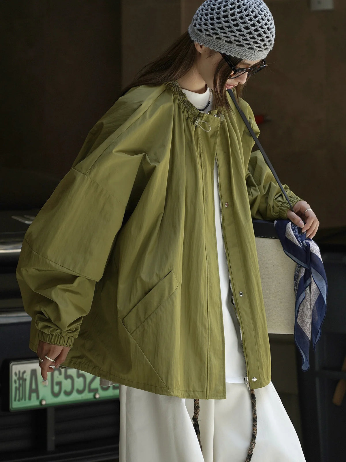 Veste à fermeture éclair pour Sports de plein air, coupe ample, coupe-vent, Trench-Coat décontracté pour femmes, automne