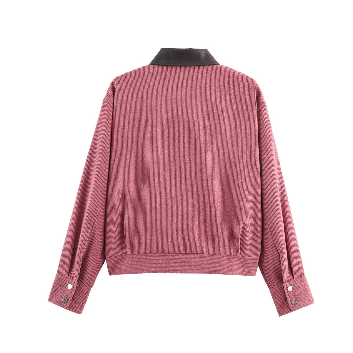 Veste décontractée rose SLTNX pour femme, coupe ample, style streetwear, avec fermeture éclair et poches, idéale pour la détente et le quotidien