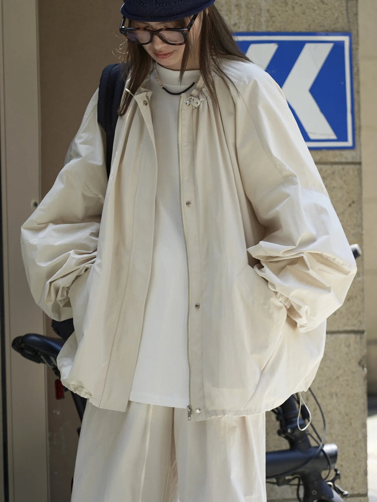 Veste à fermeture éclair pour Sports de plein air, coupe ample, coupe-vent, Trench-Coat décontracté pour femmes, automne