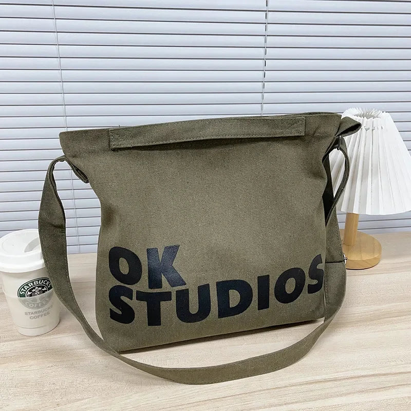Nouveau sac en toile épaissie délavée, sac à main coréen pour femmes, sacs à provisions de grande capacité pour femmes, sacs d'école pour étudiants