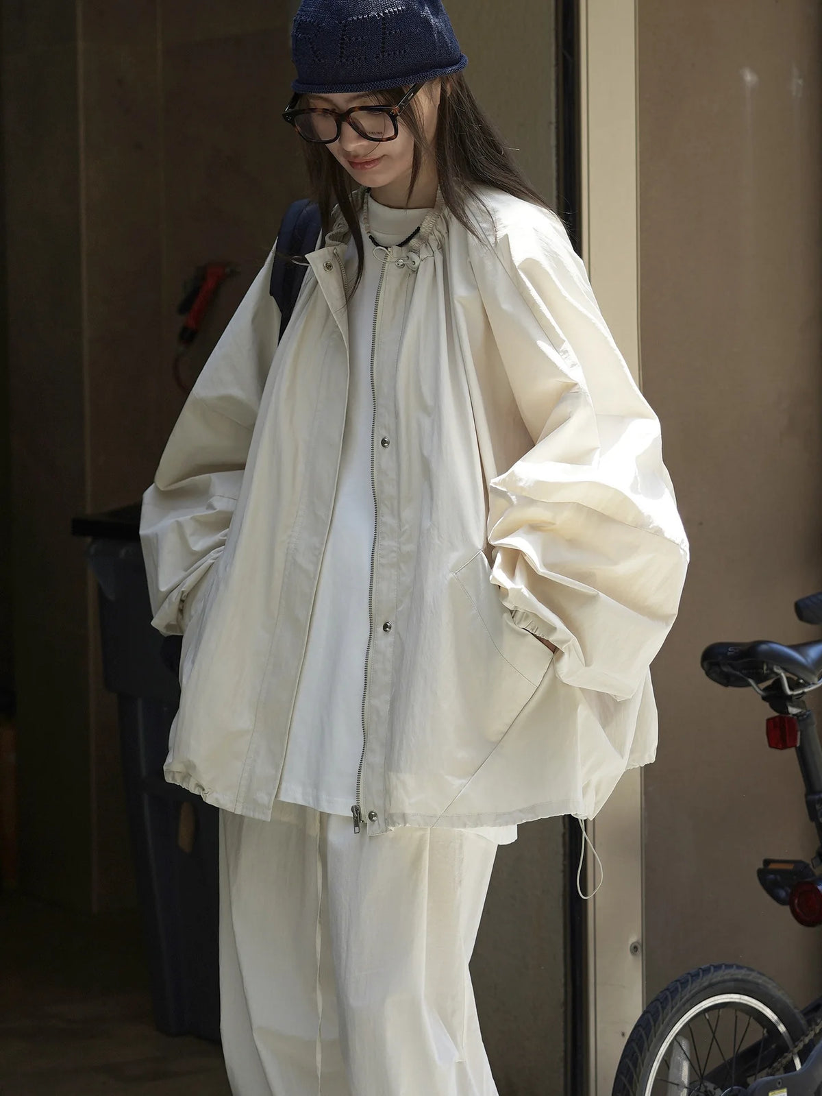 Veste à fermeture éclair pour Sports de plein air, coupe ample, coupe-vent, Trench-Coat décontracté pour femmes, automne