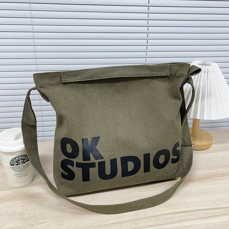 Nouveau sac en toile épaissie délavée, sac à main coréen pour femmes, sacs à provisions de grande capacité pour femmes, sacs d'école pour étudiants