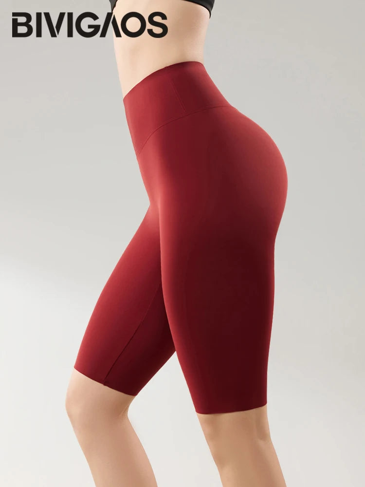 BIVIGAOS été mince crème solaire peau de requin cyclisme Shorts femmes Multi couleur Stretch serré mince Fitness vélo genou longueur Shorts