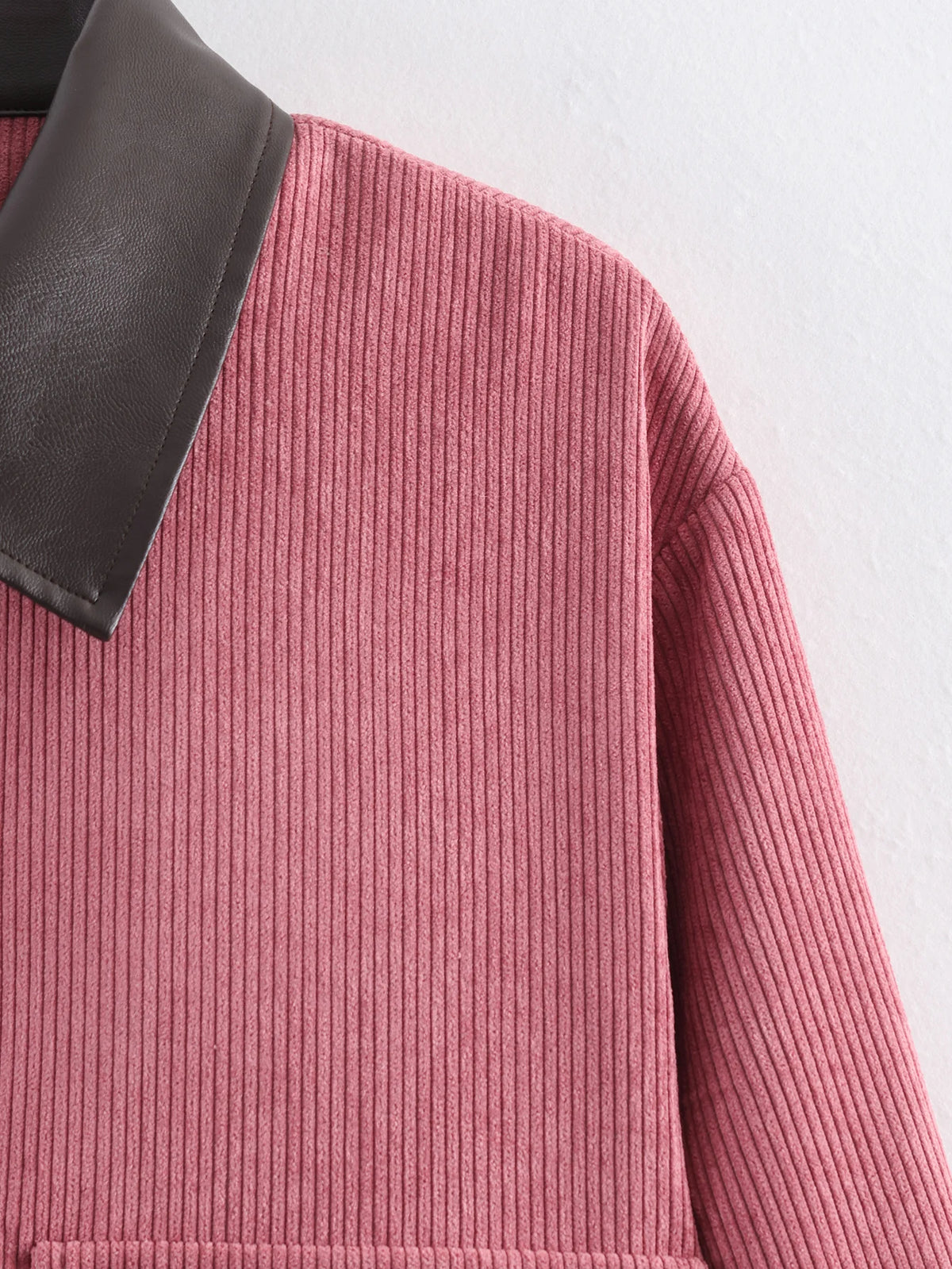 Veste décontractée rose SLTNX pour femme, coupe ample, style streetwear, avec fermeture éclair et poches, idéale pour la détente et le quotidien