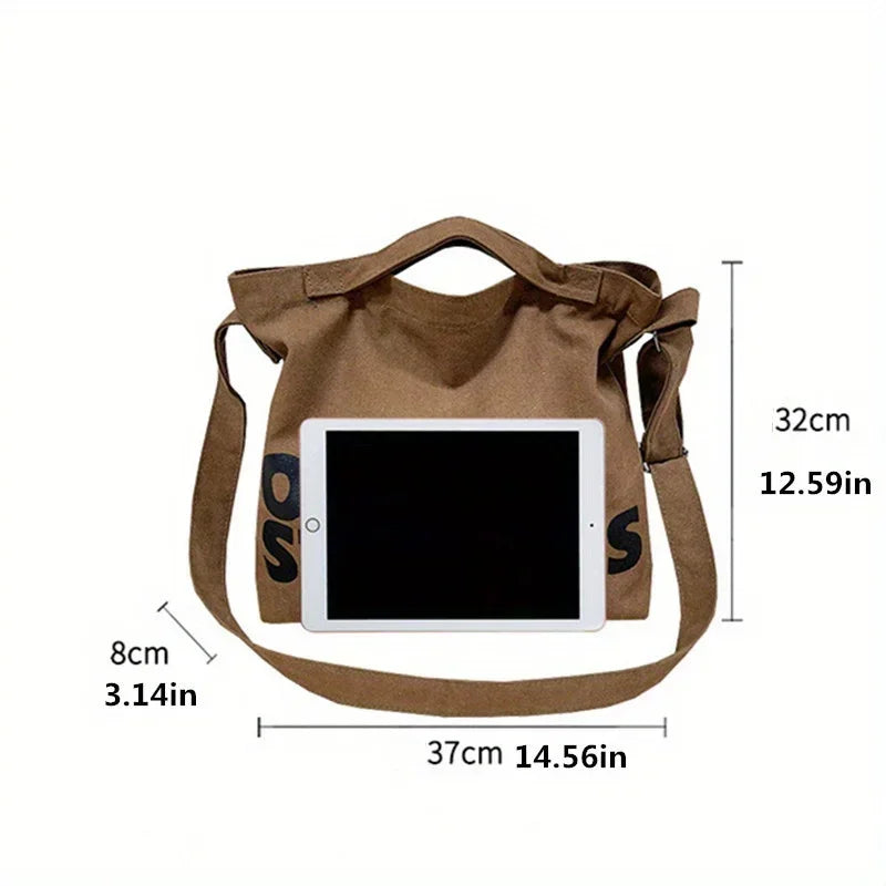Nouveau sac en toile épaissie délavée, sac à main coréen pour femmes, sacs à provisions de grande capacité pour femmes, sacs d'école pour étudiants