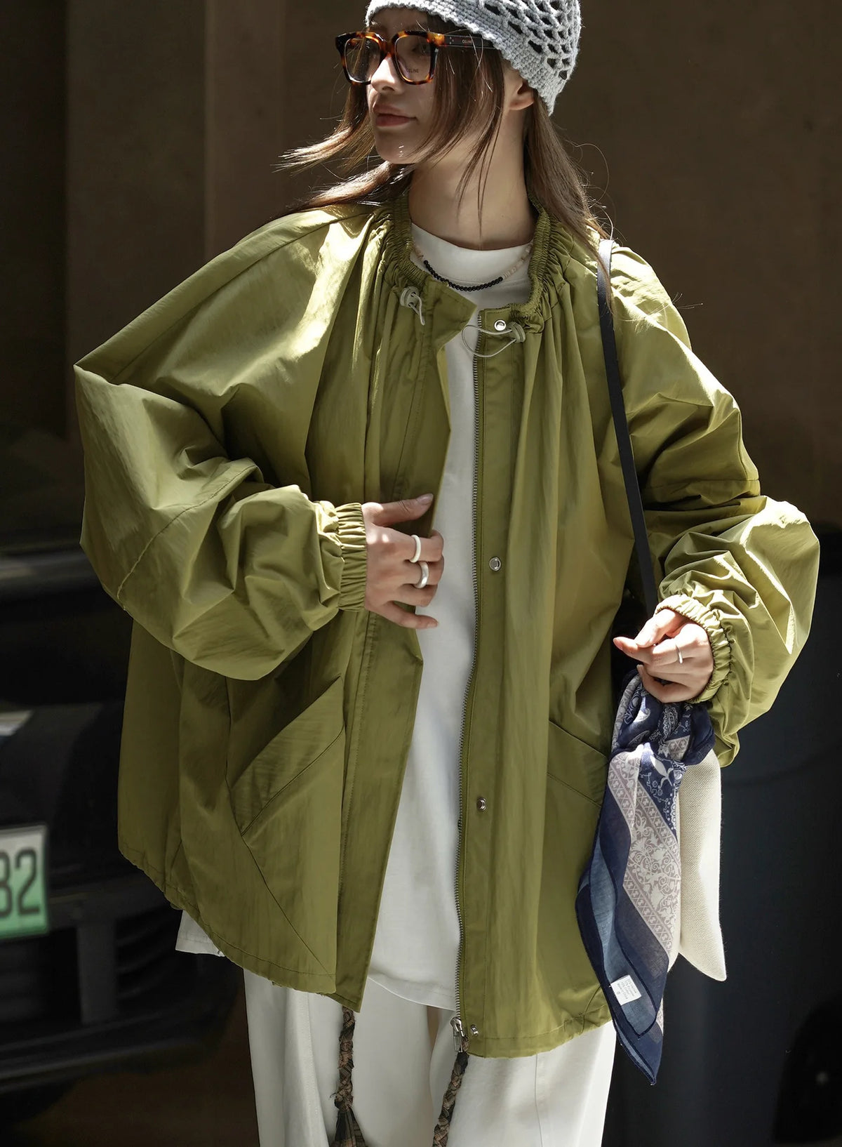 Veste à fermeture éclair pour Sports de plein air, coupe ample, coupe-vent, Trench-Coat décontracté pour femmes, automne