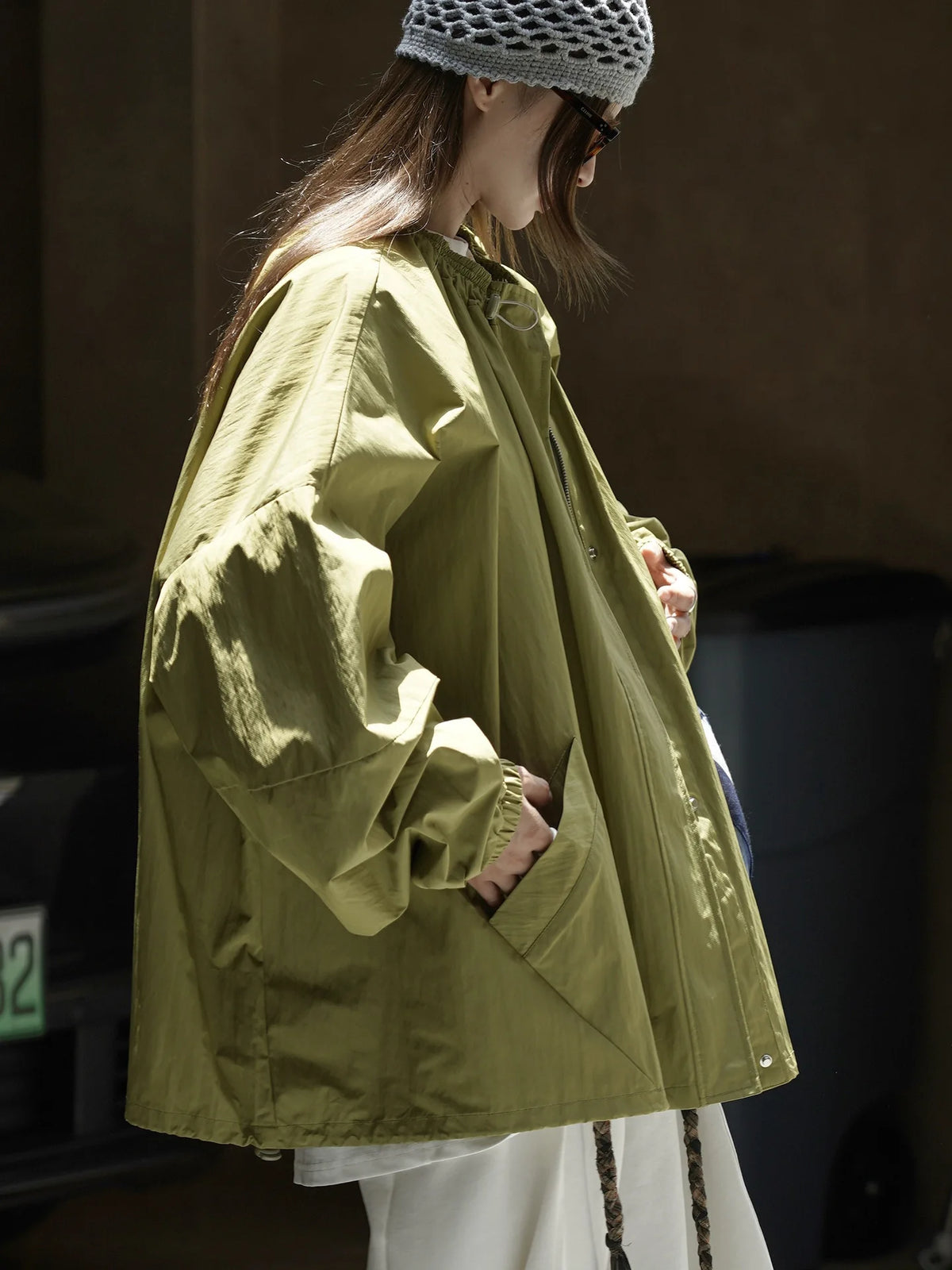 Veste à fermeture éclair pour Sports de plein air, coupe ample, coupe-vent, Trench-Coat décontracté pour femmes, automne