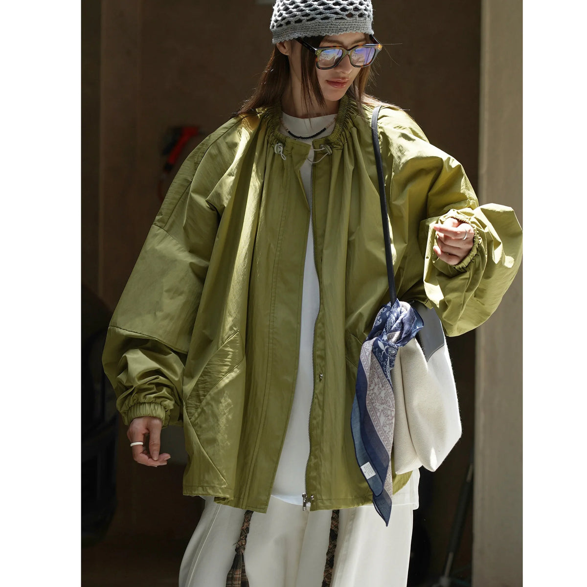 Veste à fermeture éclair pour Sports de plein air, coupe ample, coupe-vent, Trench-Coat décontracté pour femmes, automne