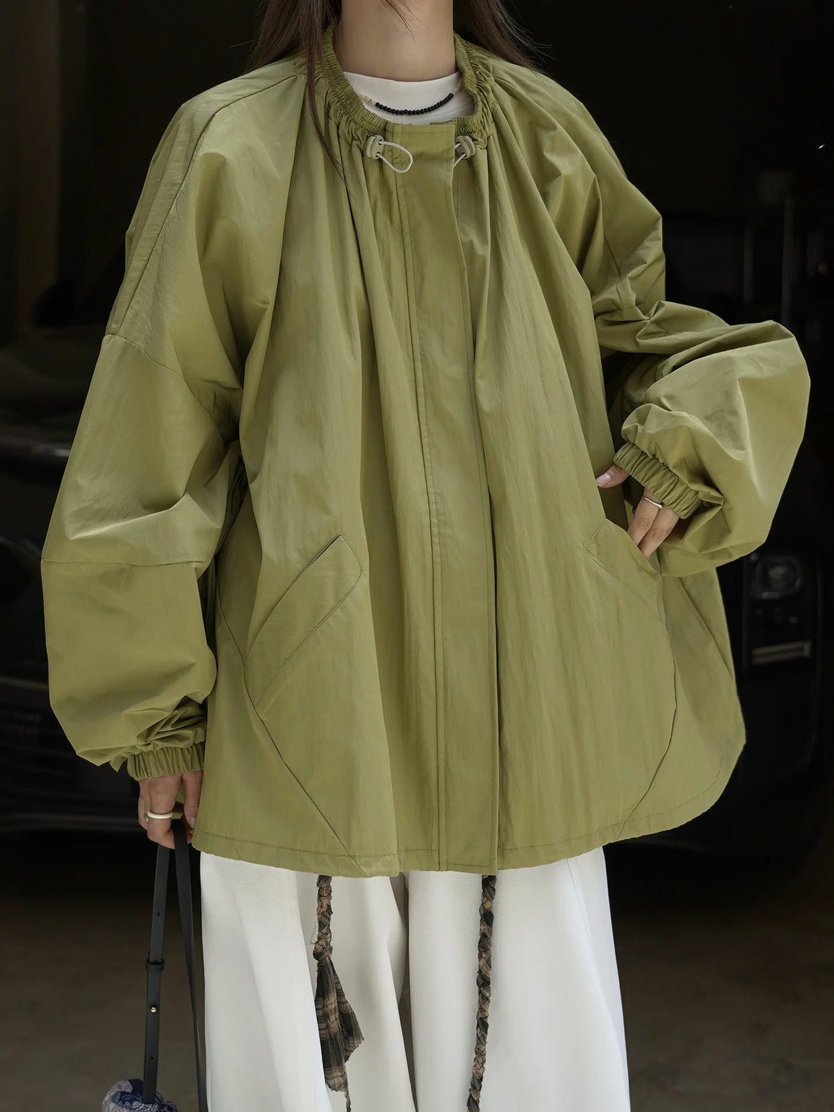 Veste à fermeture éclair pour Sports de plein air, coupe ample, coupe-vent, Trench-Coat décontracté pour femmes, automne