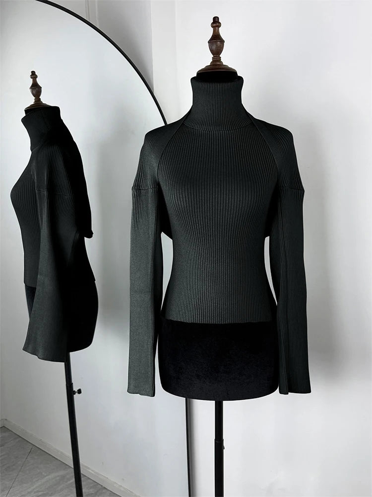 Trendix évider pull ensembles pour femmes 2025 automne nouveau à manches longues tricots châle costumes Sexy dos nu tricot débardeur 2 pièces ensemble