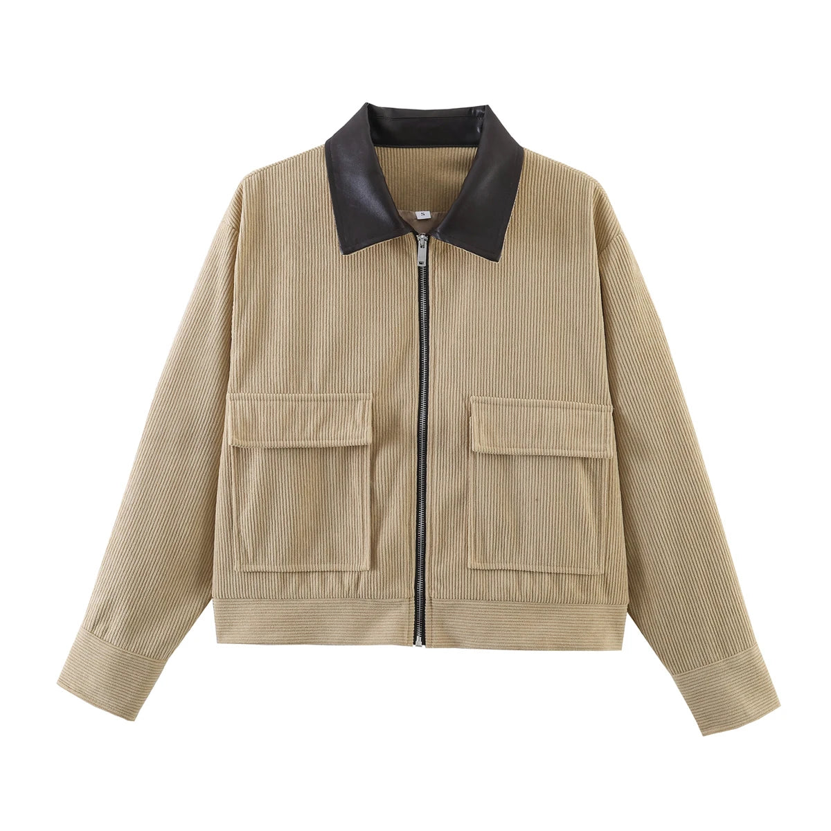 Veste décontractée rose SLTNX pour femme, coupe ample, style streetwear, avec fermeture éclair et poches, idéale pour la détente et le quotidien