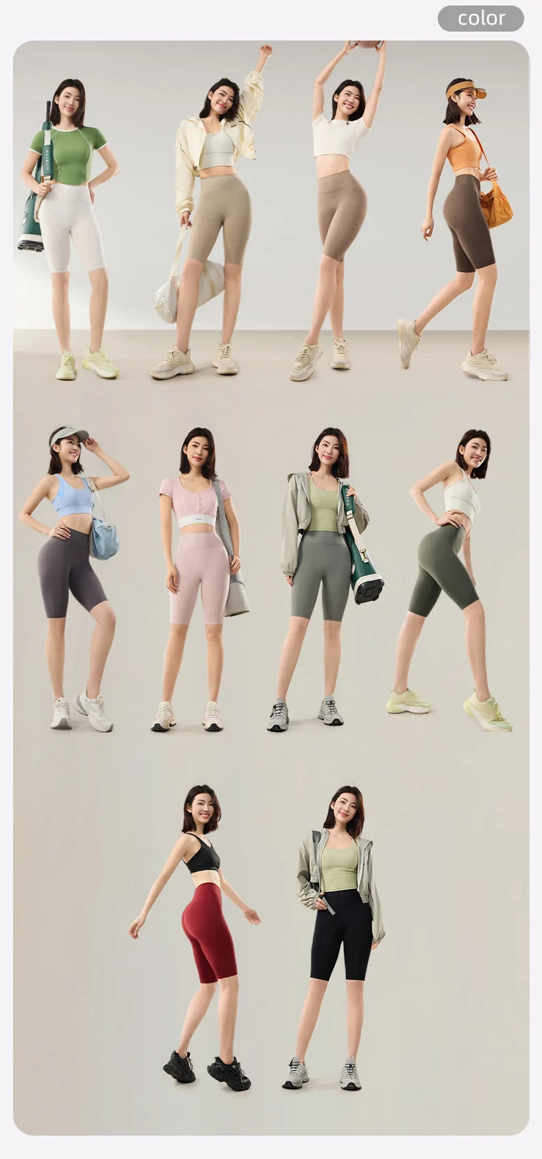 BIVIGAOS été mince crème solaire peau de requin cyclisme Shorts femmes Multi couleur Stretch serré mince Fitness vélo genou longueur Shorts